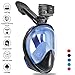 Produktbild Zenoplige Maschera da Snorkeling con Una Visuale a 180 Gradi, Una Vite per il Supporto dell Zenoplige Action Camera o Go Pro Simile, A Prova di Perdite, Anti-Fog, Maschera Subacquea Immersione di Colore Nero/ Blu L / XL …