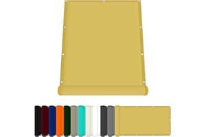 FENYIGE Malla Sombreadora Jardin 180 x 250 cm Impermeable Toldo Sombra Rectangular con Protezione UV PES e Accessori di Montaggio para Barandilla Patio Aire Libre Piscina Jardín Terraza, Color Crema