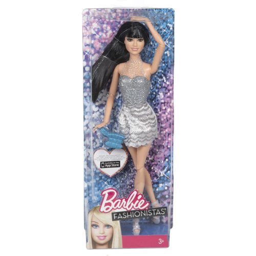 Preisvergleich Produktbild Mattel Barbie Y7492 - Fashionistas Puppe, schwarzhaarig