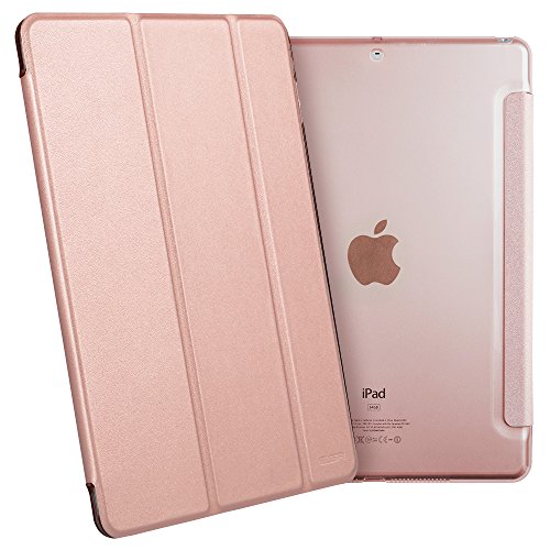 Neues iPad 2017 iPad 9.7 Zoll Hülle, ESR® Yippee Bildserie Cover Auto aufwachen / Schlaf Funktion Smart Case Wickelfalz Ledertasche mit Lichtdurchlässig Rückseite Abdeckung Schutzhülle für Neue iPad 9.7 2017 (Roségold) - 3
