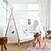 Produktbild Tipi Kinderbett aus Kiefer Massivholz Weiß Pharao24