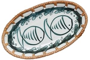 LICHENGTAI Kosz wystawowy z naturalnej wikliny, ręcznie wykonany, pleciony kosz na pieczywo z rattanu i ceramiki, owalny koszyk śniadaniowy na wesele, bankiet, urodziny