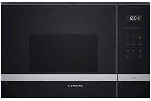 Micro ondes Encastrable Siemens BF555LMS0 - Micro-Ondes Intégrable Noir et inox - 25 litres - 900 W