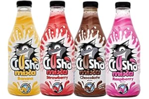 4 x pack of Crusha Milkshake Mixer Banana,Strawberry,Chocolate,Raspberry