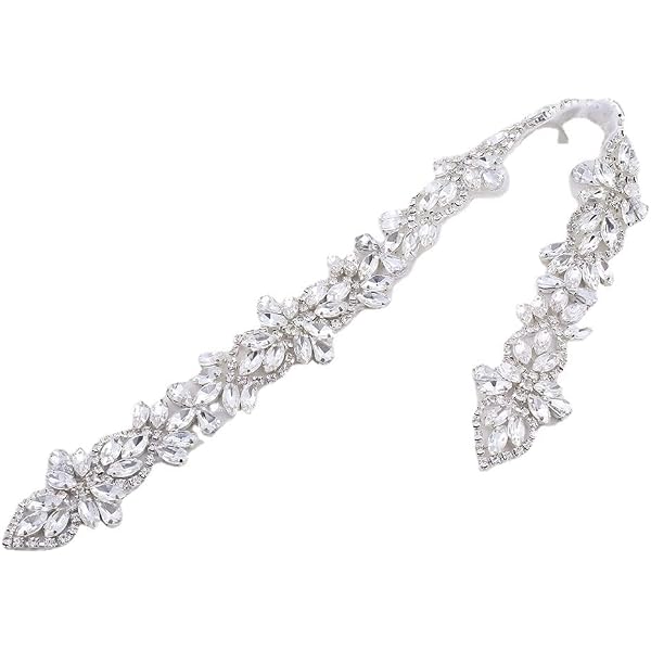 QUARKZMAN Cintura Nuziale Con Strass Cristallo Oro - Fascia Per Abito Da Sposa Con Nastro Lungo 270 Cm - Accessorio Matrimonio Damigella - 2