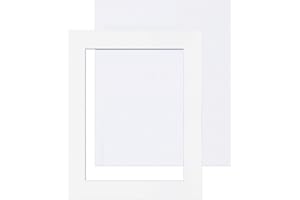 CAPE PICTURE FRAMING Picture Mounts with Backs, Pack of 1 (single), Choice of Size & Colour [16 x 12 to fit A4 or 12x8, Soft White/Off-white]