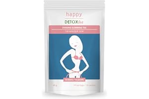 Happy Detox Tea - Thé minceur pour perte de poids - Tisane minceur - Brûleur de graisse puissant - Cure minceur de 14 jours - 14 sachets
