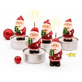 Yılbaşı Temalı Noel Baba Fig&uuml;rl&uuml; Mum Seti 4&rsquo;l&uuml; | Yılbaşı Mumu, Yılbaşı Hediyesi, Yılbaşı Sofra S&uuml;sleme