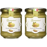 2 Vasetti - Crema di Pistacchio con il 40% di pistacchi di Sicilia, ideale per la colazione, ma soprattutto per farcire dolci  - 2x190g