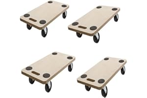 BENSON TOOLS Rollbrett Set (4 Stück) Transportroller 59x29 cm bis 200kg