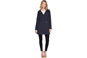 Cole Haan Hooded Packable Rain Jacket With Cinchable Waist Chaqueta Mujer