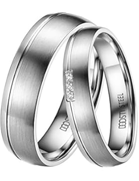 DOOSTI Freundschaftsringe / Partnerringe DAINTY Chirurgischer Edelstahl - inkl. Gratis Gravur