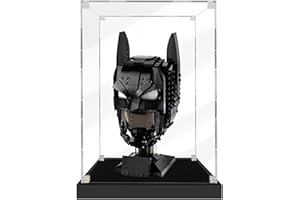 icuanuty Vitrine en acrylique pour casque Lego Batman 76182, boîte de présentation anti-poussière pour modèles à collectionner (étui uniquement)
