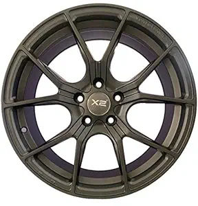 SS RACING WHEEL car alloy wheels 16inch for Skoda: Rapid/Fabia.Volkswagen: Ameo/Polo/Polo Gti/Vento.Toyota: Corolla Altis/Prius.Matt Gunmetal finish.