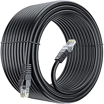 FEDUS RJ45 CAT5 Ethernet Patch/LAN Cable with Gold Plated Connectors Supports Up to 1000Mbps - (Black) (10Meter 32 Feet)