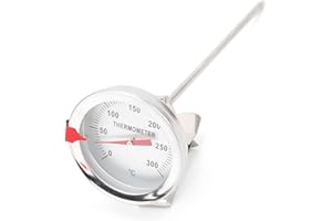GREENSEN Frittierthermometer mit Ablesung, Messung Heißer Speisen in der Ölpfanne, 50 ℃ Bis 300 ℃, Zifferblattthermometer mit 5cm Zifferblatt Zum Frittieren Grillen Truthahn