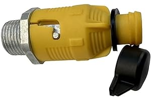 JAYRUIT Vanne de vidange d'huile en alliage de zinc + PC 3/8" - Valve de vidange rapide pour tracteur de cour, tracteur, tondeuse à gazon