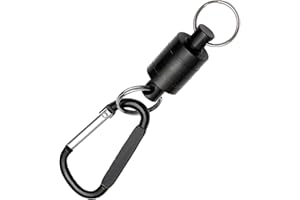 LEEQ Hebilla Magnética de Pesca - Imán de Pesca con Mosca Clip de Cordón para Colgar Soporte, para Liberación Instalación y Extracción Rápidas, para Conectar al Llavero de la Bolsa del Cinturón