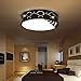 Produktbild XQK Moderne Deckenleuchte einfache, helle, runde LED-Deckenleuchte Schmiedeeisen Lampe warm Gang Schlafzimmer Lampen Wohnzimmer warmes Licht 36W black box D500