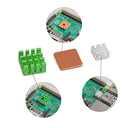 Aukru sin escobillas DC 5V 0 2A Ventilador   los disipadores de calor para Raspberry Pi 2 modelo B   Raspberry Pi 3 Modelo B