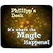 Produktbild Schreibtisch-Phillipp'It's, wenn die Magic Happens-Wunschname-Premium-Mousepad (5 mm Dicke)