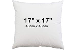 Maria Luxury Bedding & Linen 17" x 17" (43cm x 43cm) Hypoallergenic Cushion Inner Pads, Pillow Insert Sham, Inners, Insert Fillers, Stuffer Hollow Fiber Cushion Pads - Pack of 1