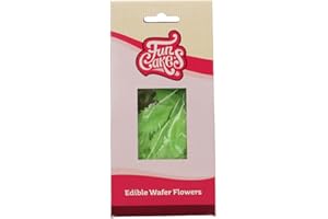 FunCakes Flores de Papel Comestibles Hojas Verdes - 50 Piezas - Decoraciones Comestibles para Tartas, Cupcakes, Pasteles y Bollería - Decoración de Tartas, Pastelería
