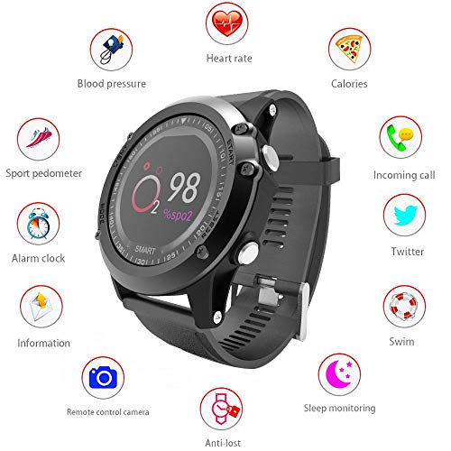 Preisvergleich Produktbild Leegoal Bluetooth Smartwatch, Fitness Tracker Uhr mit Pulsmesser, IP68 Wasserdichte Long Standby Sport Smart Watch mit Kalorien Schrittzähler Schlaf-Monitor für Android IOS Smartphone, Männer Frauen