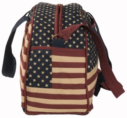 Vintage Classic American Flag Overnight Bag