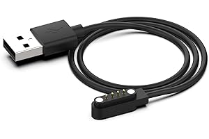 hafiuege Magnetic Smart Watch Charger Cable 4 pin 7.62mm USB Smartwatch Accessories for KW08 KW88 KW18 GT88 G3 GT68 Smart watch/Fitness Tracker