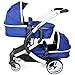 iSafe Tandem Pram me&you - 2 Tone Navy (Navy) + All Raincovers