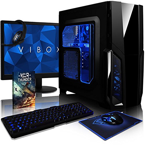 examen VIBOX Pyro GS760-41 Pack PC Gamer - 4,2GHz Intel i7 Quad Core CPU, GTX 1060, VR prêt, Ultime, Ordinateur PC de Bureau Gaming paquet de jeux, avec Écran, Éclairage Interne Bleu (3,6GHz (4,2GHz Turbo) Processeur CPU Quad 4-Core Intel i7 7700 Kabylake Ultra Rapide, Carte Graphique Nvidia GeForce GTX 1060 3 Go, 8 Go Mémoire RAM DDR4 2133MHz Grande Vitesse, Seagate SSHD Solid State Hybride SSD-Disque Dur 1 To (1000 Go), PSU 85+, Boîtier Gamer CIT Storm Bleu, Pas de Système d'Exploitation Windows)