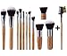 *New Arrival* EmaxDesign Makeup Brush Set Professional 12 Pieces Bamboo Handle Premium Synthetic Kabuki Foundation Blending Blush Concealer Eye Face Liquid Powder Cream Cosmetics Brushes Kit With Bag