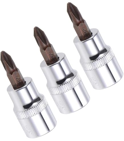 CoCud PH1/2/3 Phillips Impact Bit Socket 1/4 Drive S2 Steel CR-V Power