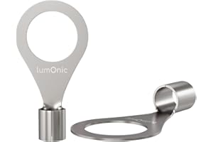 Lumonic 25x cosses à sertir nues 4-6mm² I cosses à sertir M10 non isolées I cosses M10, cosse tubulaire 4mm2 6mm2 œillets annulaires, connecteur à sertir