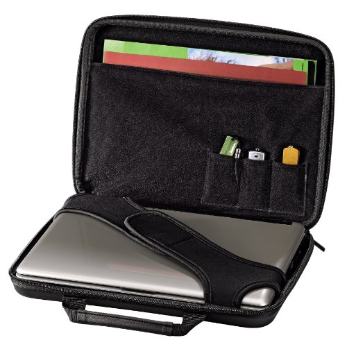 Hama Hardcase Laptoptasche mit Organizerstruktur und Befestigungsband, Netbooktasche bis 26cm (10,2 Zoll) schwarz - 2