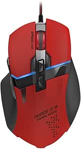 Speedlink Kudos Z-9 Gaming Laser Mouse (9 Programmable Buttons, 4-Ways-Mouse, Up To 8200 dpi DPI-Switch Up) Red