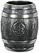 Beer Buddies Beer Barrel Wall Mounted Silver Finish Bottle Top Catcher