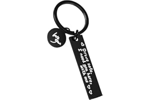 Yolev Llavero de Coche Conducción Segura Conductor Llavero Novio Esposo Padre Día de San Valentín(Plata)