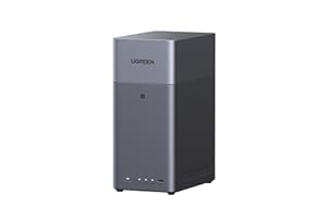 UGREEN NASync DH2300 2 Bay Desktop NAS, 4GB RAM, NFC One-Touch Connection, AI Photo Album, 1GbE LAN, Beginner-Friendly NAS System, NAS Server for Home (Diskless) (DH2300)