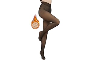 JEPOZRA Damen Thermostrumpfhose Winter Gefüttert Warm Samt Pantyhose Blickdicht Winterleggins Schwarz und Naturfarben