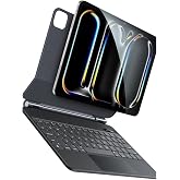 Coverzone iPad Pro 13 inch (2024) ile Uyumlu A2925-A2926 Case Magic Keyboard Folio Utra Slim Klavyeli Tablet Kılıfı KB31 (iPa