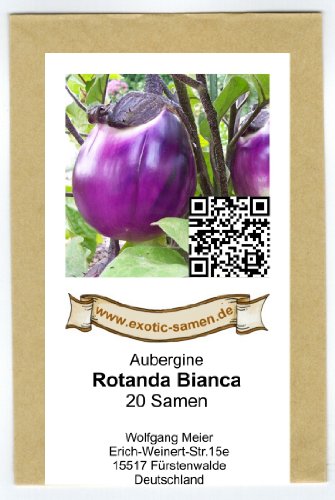 Aubergine – Rotonda bianca – 20 Samen - 2