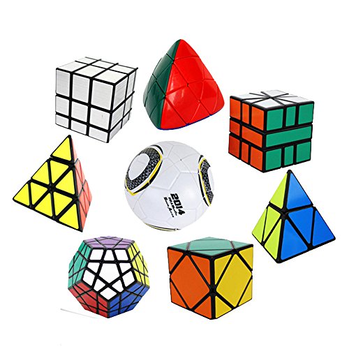 EasyGame Cubo Velocità Cubo Irregolare Cubo Irregolare Magico: Cubo Velocità Quadrato-Specchio-Skewb-Megaminx-Pyraminx-Pyramorphix-Magic Brain Cube