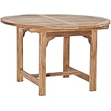 Amazon.de: Kai Wiechmann Ausziehtisch Rondo rund Teak-Holz Garten