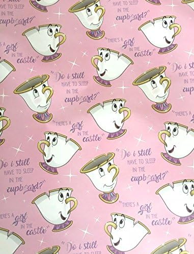 10 Meter Wrapping Paper Roll Disney Chip the Cup Beauty and the Beast Belle wrapping paper roll