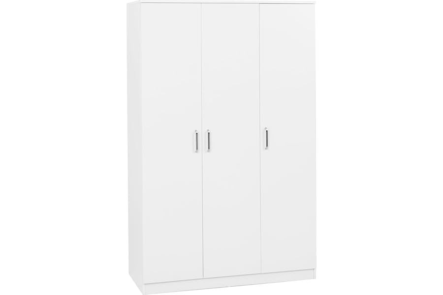 Seconique Dakota 3 Door Wardrobe in White