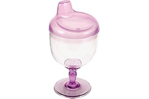Veemoon Kelch Schnabeltasse Kinder, 180 Ml Kelch-Schnabeltasse Mit Deckel Trainingsbecher Plastik – Anti-VerschüTtung Bruchsicherer GeträNkebecher FüR Lernen Trinken Kleinkinder (Lila)