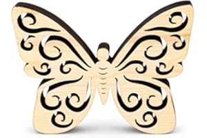 sagl.tirol Piccola Farfalla, Legno di cembro, Ornamento 1, 12 cm breit x 9 cm hoch x 18 mm stark