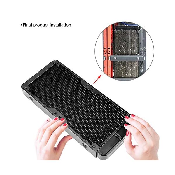 Zerone 18 tubos de aluminio PC radiador de refrigeración de agua 240 mm para disipador de calor LED de CPU (soporta 2… - Image 4